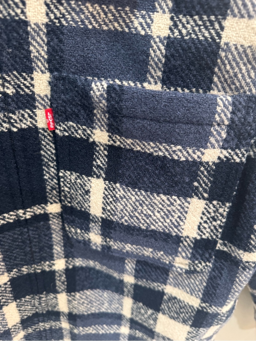Levi's Men's Blue Plaid Shacket Coat Lined and Insulated Size M Cabincore Work - Picture 3 of 13